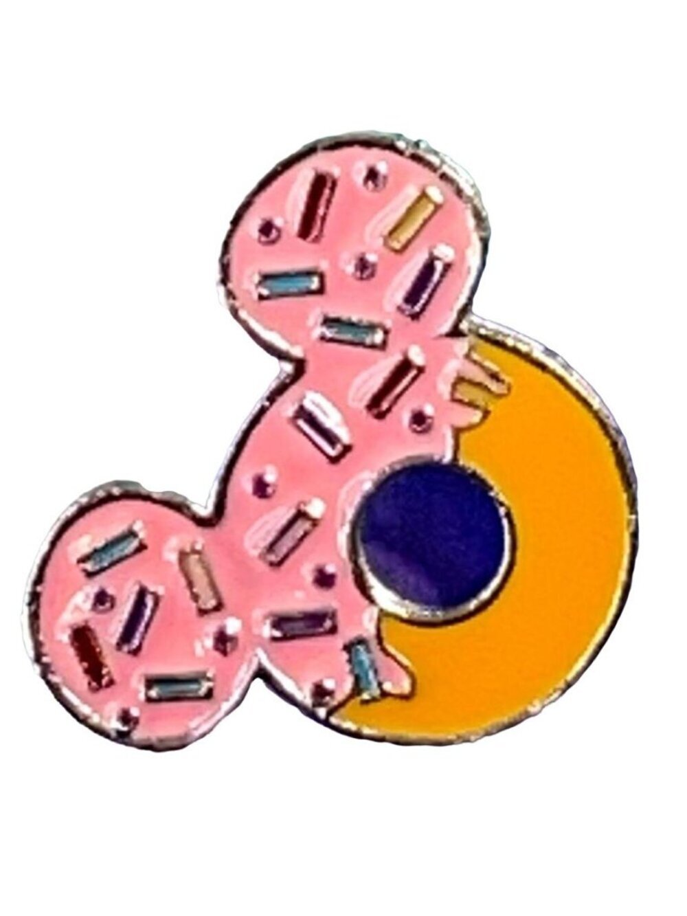 Doughnut Mickey Mouse Lapel Pin Sprinkle Dessert Brooch Badge Pin Jewelry Gift
